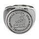 Jubilee 2025 silver bishop ring with neutral logo s2