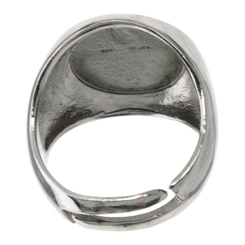 Anello vescovile Giubileo 2025 logo colori argento 925 3