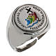 Anello vescovile Giubileo 2025 logo colori argento 925 s1