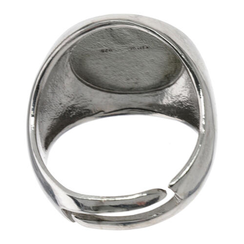 Bishop ring Jubilee 2025 logo in 925 silver with color 3