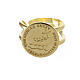 Adjustable ring with 2025 Jubilee logo, gold plated 925 silver s3