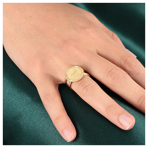 Jubilee 2025 ring adjustable in 925 silver gold 2