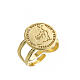Jubilee 2025 ring adjustable in 925 silver gold s1