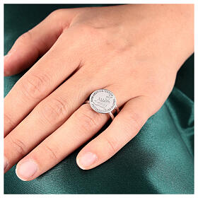 Ring zum Jubiläum 2025, größenverstellbar, 925er Silber, rhodiniert