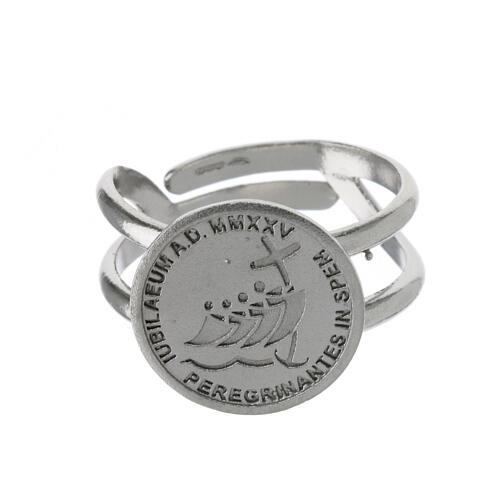 Jubilee 2025 ring adjustable in 925 silver rhodium-plated 3