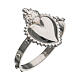 Prayer ring with ex-voto heart, 925 silver s1