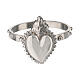 Prayer ring with ex-voto heart, 925 silver s2