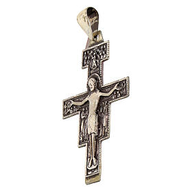Bischofskreuz aus brüniertem 925er Silber – San-Damiano-Kreuz