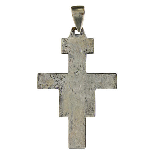 Croce pettorale vescovile in argento 925 brunito  3