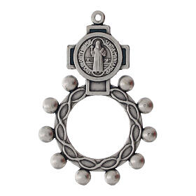 Basque finger rosary, zamak, 0.7-inch diameter