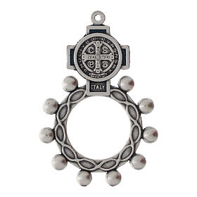 Basque finger rosary, zamak, 0.7-inch diameter