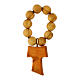 Single decade rosary of Carlo Acutis for finger, 0.28 in olivewood beads s2