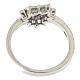 Ring, 925er Silber, Herzform, weiße Zirkonia, verstellbar – Agios s4