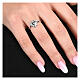 Ring of 925 silver, heart of white rhinestones, Agios s2