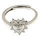 Ring of 925 silver, heart of white rhinestones, Agios s3