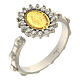 Anello regolabile Miracolosa dorata zirconi bianchi argento 925 Agios s1