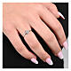 Anillo ajustable cruz zircones blancos plata 925 Agios s2