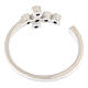Adjustable ring white zirconia cross 925 silver, Agios s4