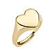 Heart ring gold-plated 925 silver AMEN s1
