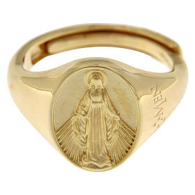 Anillo Chevalier Amen Virgen Milagrosa plata 925 ajustable