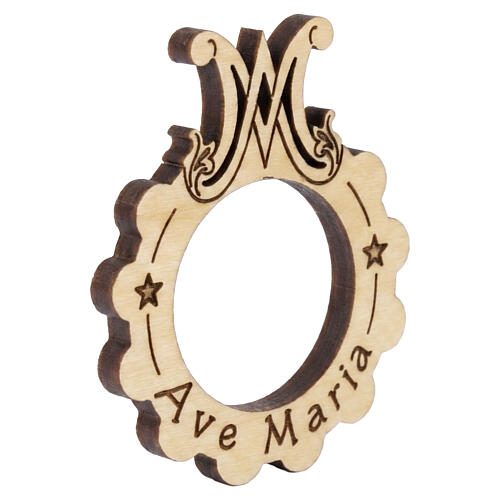 Corona anello del mariano rosario legno ulivo Clarisse 2