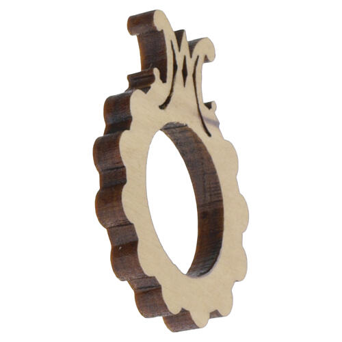 Corona anello del mariano rosario legno ulivo Clarisse 3
