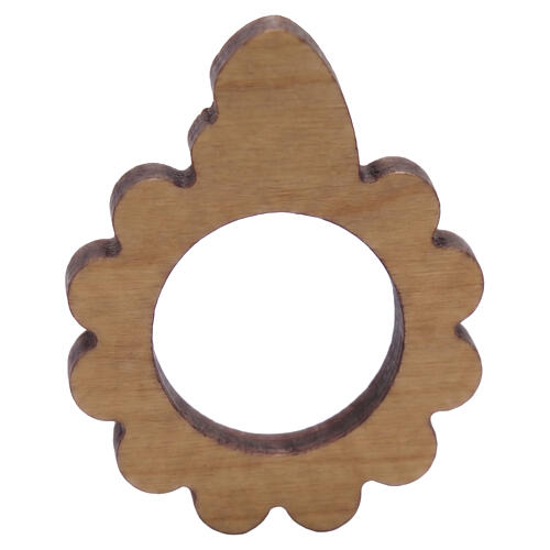 Anillo rosario Monastero Albano madera olivo María con el Niño 5