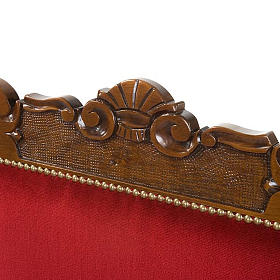 Silla tipo barroco para sacristía de madera de nogal