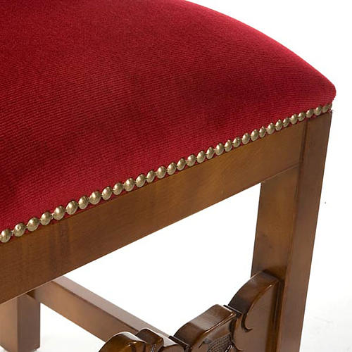 Krzesło barokowe do zakrystii orzech włoski aksamit 3
