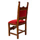Krzesło barokowe do zakrystii orzech włoski aksamit s2