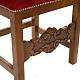 Cadeira barroca sacristia madeira nogueira veludo s5
