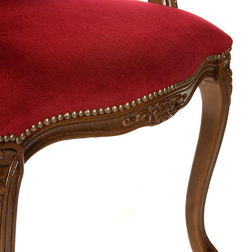 Fotel do zakrystii orzech włoski aksamit 4