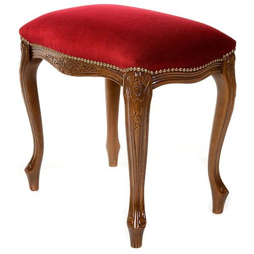Sanctuary stool with red velvet 1