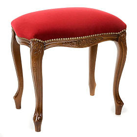 Sanctuary stool with red velvet