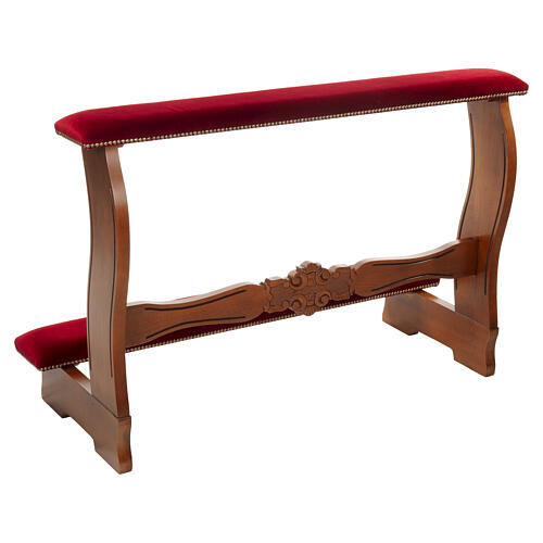 Reclinatorio de terciopelo y madera de nogal 4
