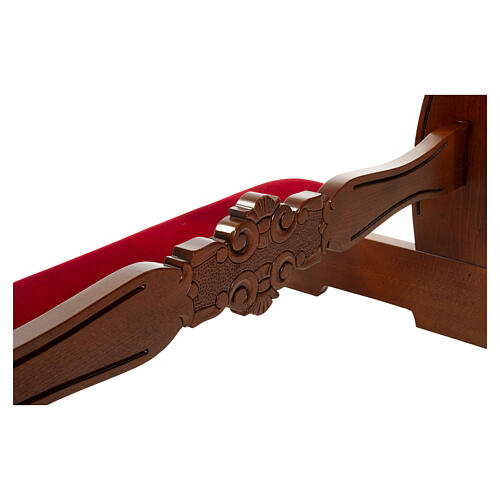 Reclinatorio de terciopelo y madera de nogal 5
