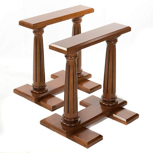 Support pour cercueil bois de noyer couple 3