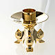 Altar crucifix and candle holder set in gold-plated brass s2