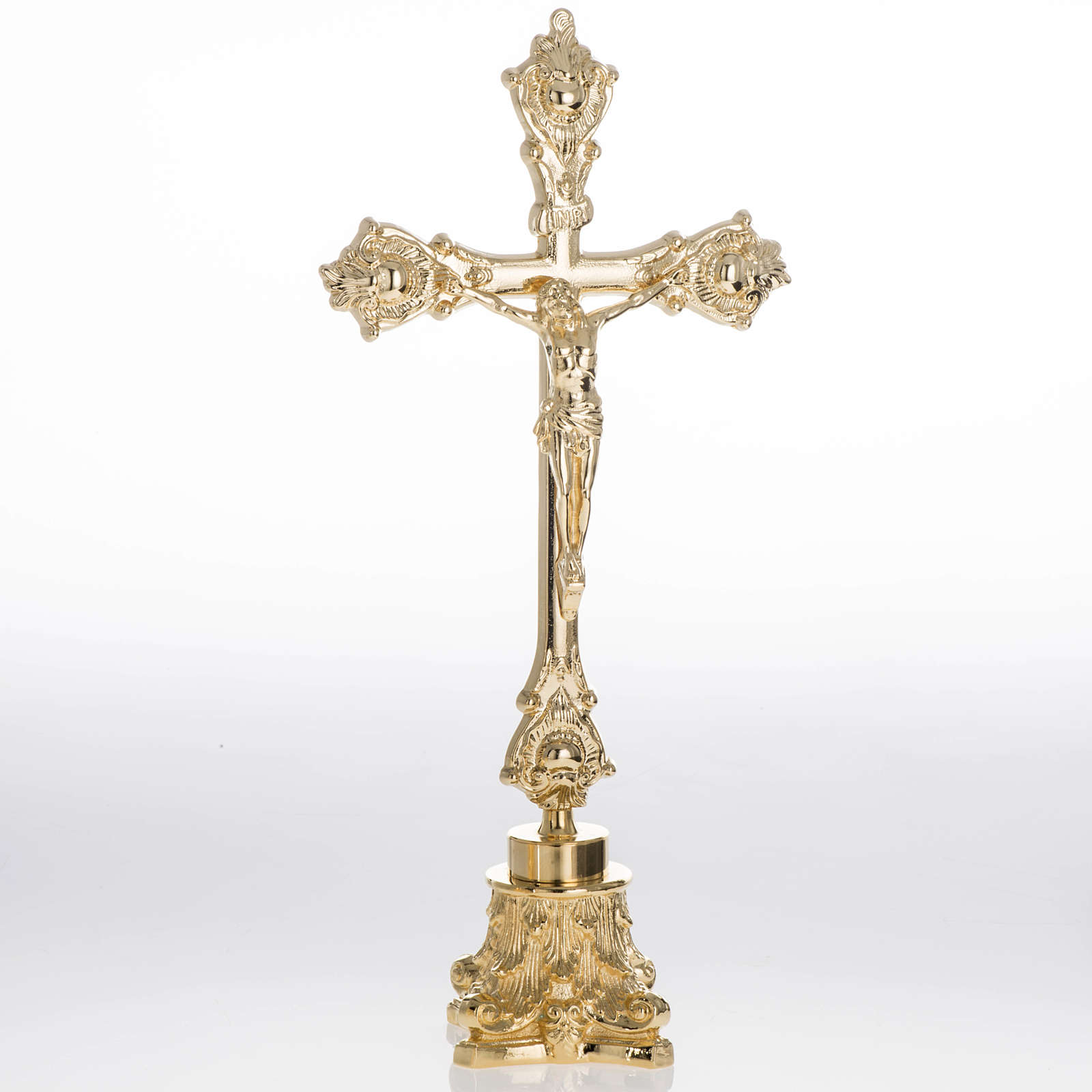 Altar crucifix with candle holders online sales on HOLYART.co.uk