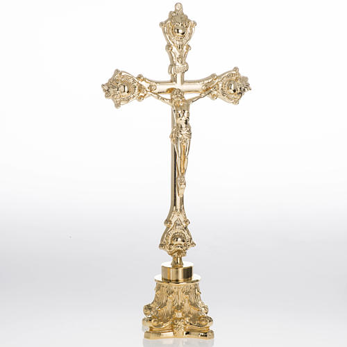 Altar crucifix with candle holders 2