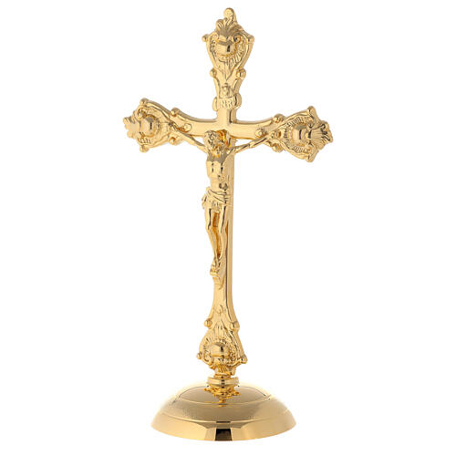 Kerzenleuchter und Kreuz Garnitur für Altar Messing 5