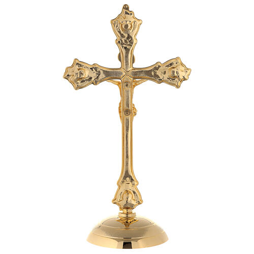 Kerzenleuchter und Kreuz Garnitur für Altar Messing 7