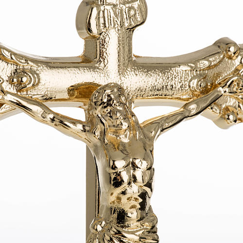 Messing Kerzenleuchter mit Kreuz Garnitur für Altar 2