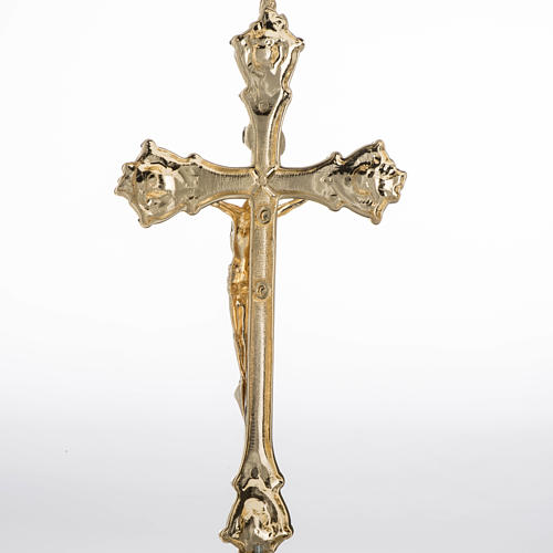 Messing Kerzenleuchter mit Kreuz Garnitur für Altar 12