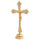 Completo para altar, candelabro y cruz en latón s7