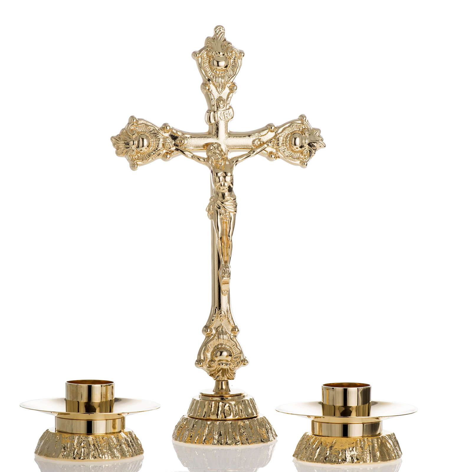 Altar Set, Cross And Candle Holders | Online Sales On HOLYART.com