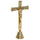 Altar cross and candle holders in brass s4