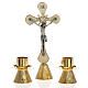 Crucifix and candle holders set s1