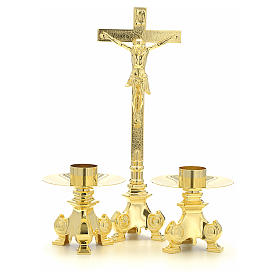 Kerzenleuchter mit Kreuz Altargarnitur