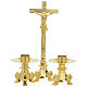 Cruz y candelabros para altar de latón s1